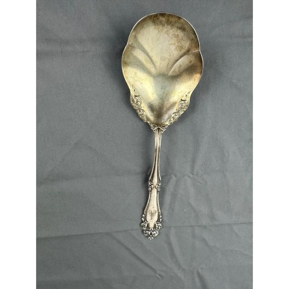 Holmes & Edwards Imperial 1904‎ Silverplate Berry Spoon Serving Spoon Monogram